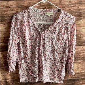 Cynthia Rowley Pink Floral Blouse